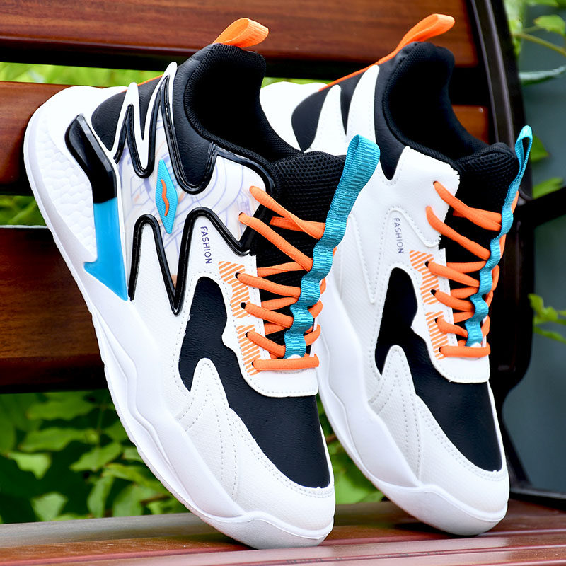 高帮男鞋春季款皮面防水运动鞋男2026新款球鞋男生潮流百搭板鞋子