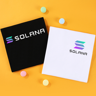 加密货币周边SOL短袖T恤男女纯棉宽松圆领衣服半袖区块链solana