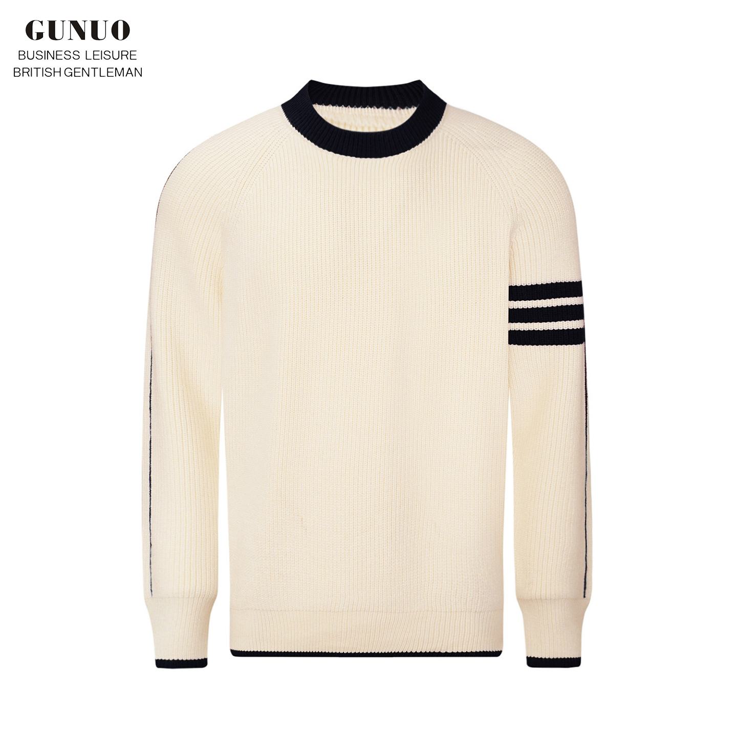 套头羊毛衫圆领拼色毛衣加厚保暖