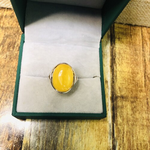 天然原矿鸡油黄蜜蜡戒指12X16MM琥珀手饰活口可调节指环简单百搭