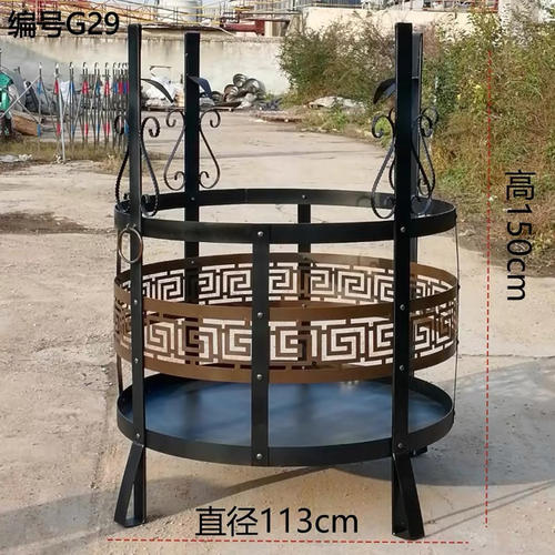 户外篝火炉大型晚会取暖炉木炭木柴烤火炉多功能柴火炉铁艺烧烤炉