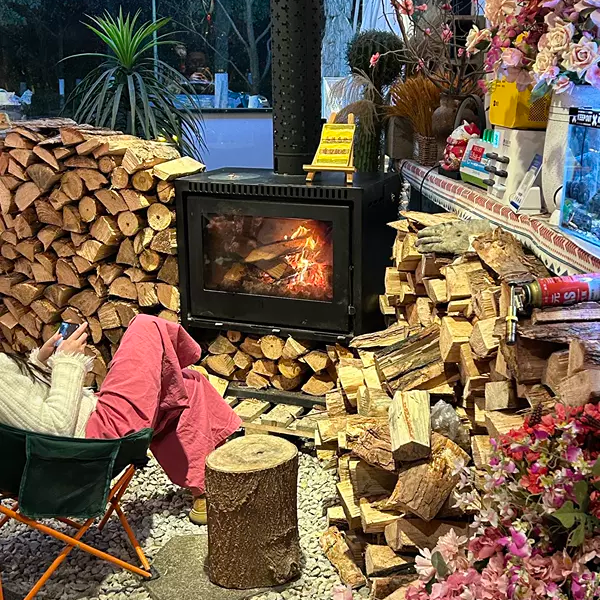 壁炉木柴干柴耐烧栎木机器烘干烧火柴户外露营篝火取暖炉柴火无烟