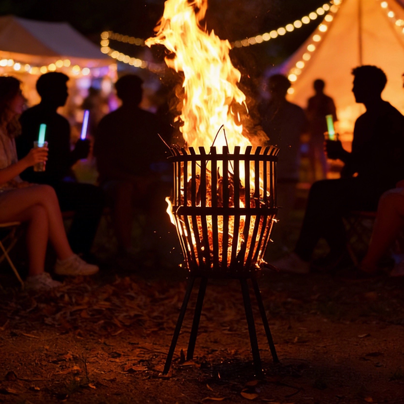 篝火晚会烤火炉中型柴火炉多用途木柴取暖炉户外露营铁艺烧烤炉具,住宅家具,庭院烤火炉,淘宝优惠券,粉丝福利购,淘宝优惠卷