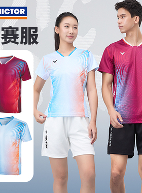 威克多VICTOR胜利T-60010羽毛球服男女专业运动比赛透气61010速干