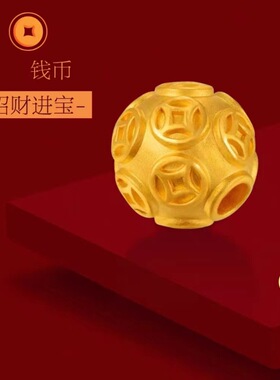 越南沙金米奇钱币珠项链女款简约