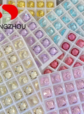 东洲透底肥方6mm美甲钻