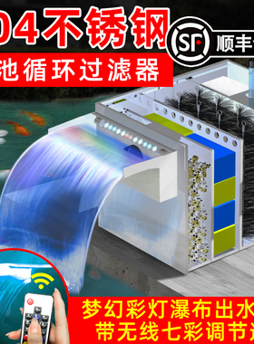 HASE鱼池水循环系统大型锦鲤池净水过滤器庭院室外水池外置过滤箱