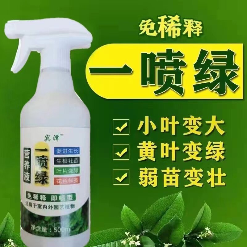 拍1发2瓶叶面肥叶面喷施叶绿素一喷绿免稀释强力生根壮根延长花期