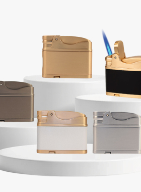 美国VERTIGO VINTAGE复古款雪茄打火机大容量气仓带雪茄打孔器