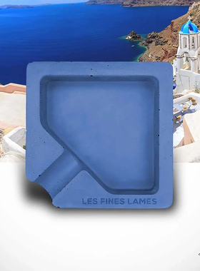 法国Les Fines Lames DYAD Concrete Ashtray单人砂浆雪茄烟灰缸