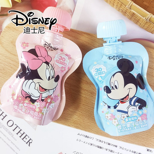 迪士尼米奇米妮樱恋果汁吸吸冻白桃味+葡萄味结婚满月周岁伴手礼