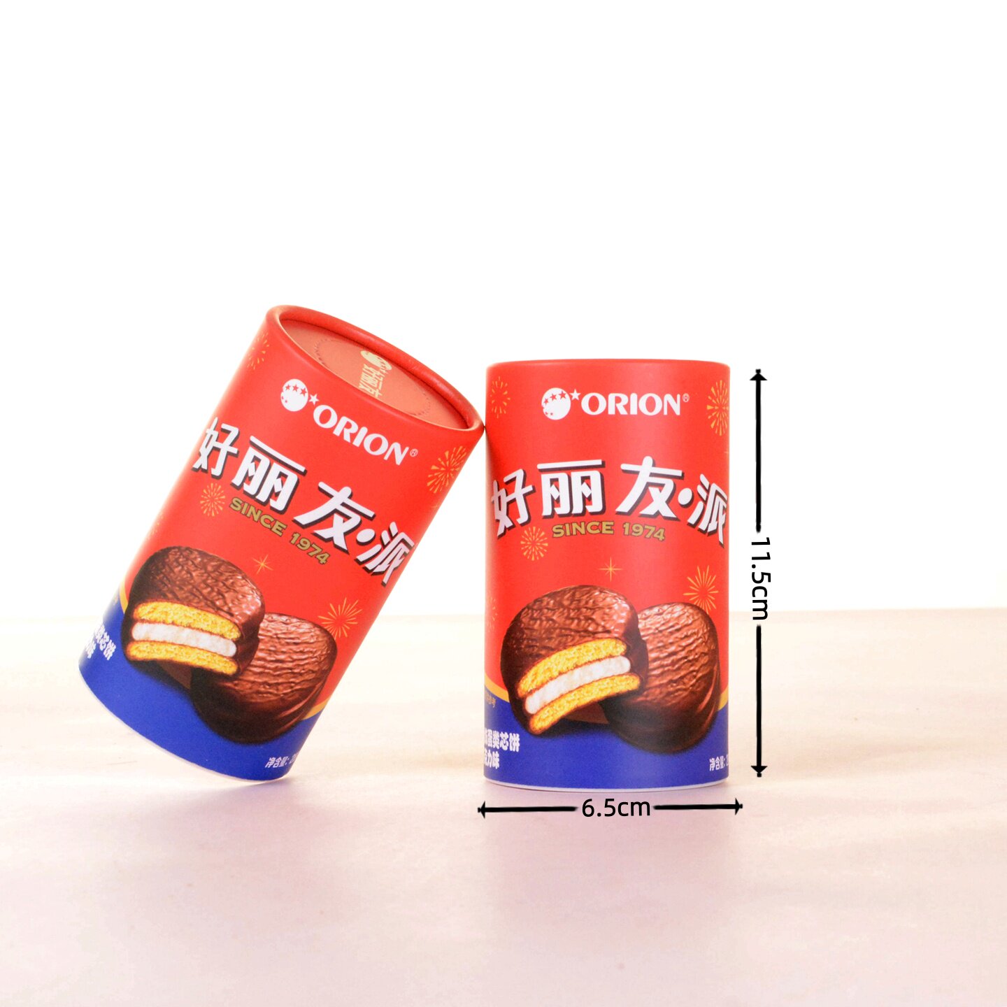 好丽友巧克力味派结婚生日过寿伴手礼喜宴喜饼搭配糕点筒装28g