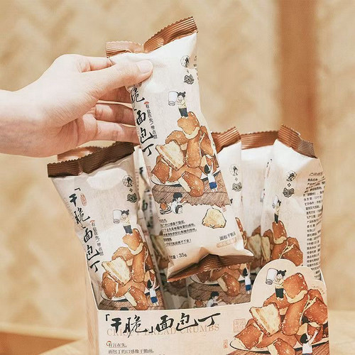 茶颜'悦色干脆面包丁结婚周岁升学喜礼搭配下午茶零食批发35g/袋
