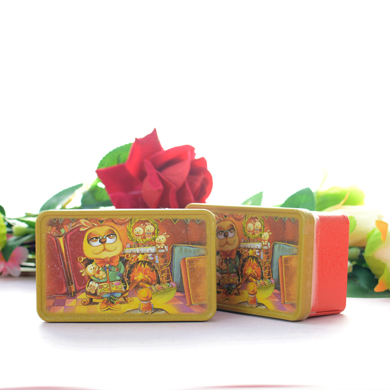 高端喜糖伴手礼 红金配色铁罐装蔓越莓曲奇饼干 小罐装48g/5枚装