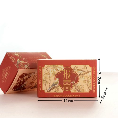 喜艾报喜卤蛋龙凤双娇喜蛋百日满月宴生日伴手礼喜庆红色60g/2枚