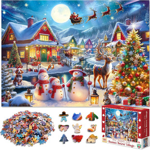100 Piece Christmas Puzzle Santa's Secret Village Jigsaw toy