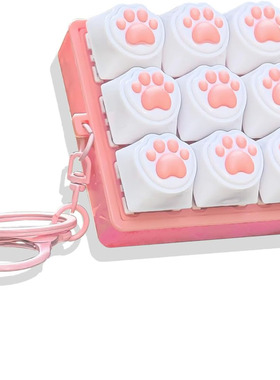 Sound Keyboard Fidget Clicker Anxiety Keychain Cat's paw toy