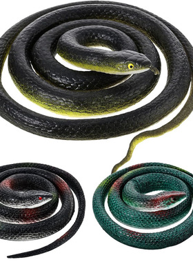 3pcs Rubber Snakes Realistic Large Lifelike Fake Toys整蛊蛇