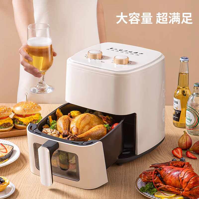 长虹可视空气炸锅2024新款多功能薯条机家用机械款无油电炸锅烤箱