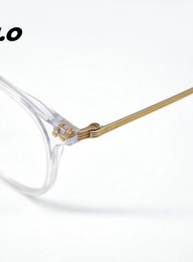 PLH98844超轻纯钛镜架圆框眼镜框防蓝光近视防辐射可配近视素颜