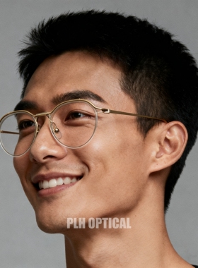 眼镜框纯钛架同款不规则眉线框镜架小红书可配近视镜高度数防蓝光