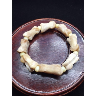 天然原色鹿骨手串鹿骨指骨素面骨节吊坠背云配饰DIY星月菩金刚
