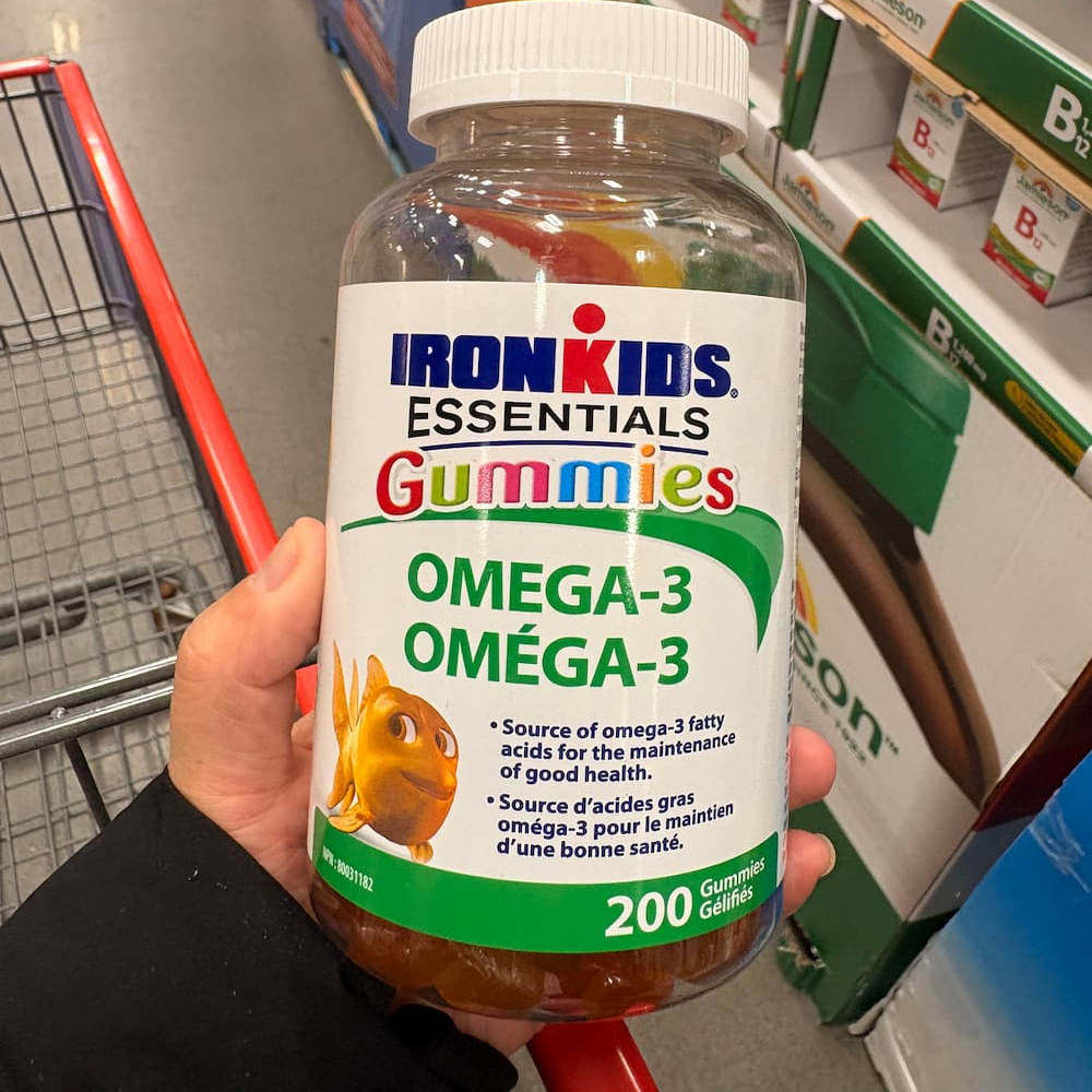 加拿大直邮小铁人OMEGA3正品深海鱼油儿童软糖DHA200粒明目健脑