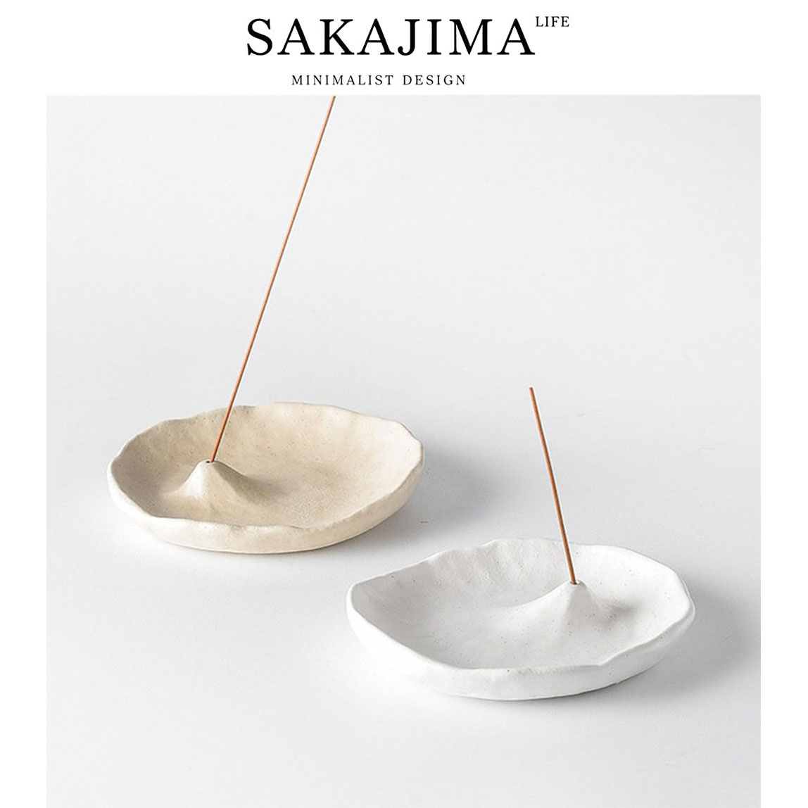 SAKAJIMA陶瓷线香盘侘寂风线香香插家用复古中式檀香高级底座托盘图片