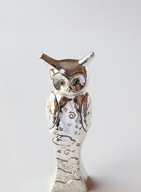 925镀小动物银饰品摆件