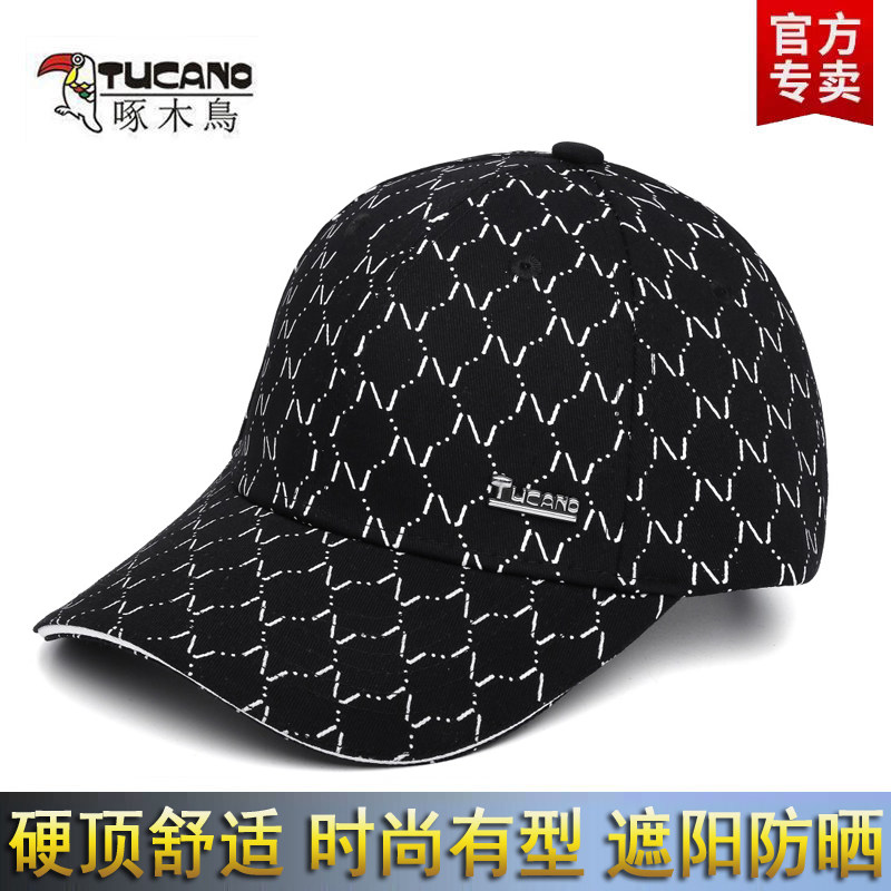 啄木鸟正品男士棒球帽时尚印花鸭舌帽户外休闲旅游登山帽防晒遮阳