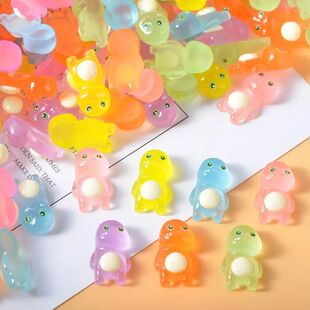 卡通夜光奶龙可爱diy奶油胶自制手机壳吊坠发夹饰品树脂配件