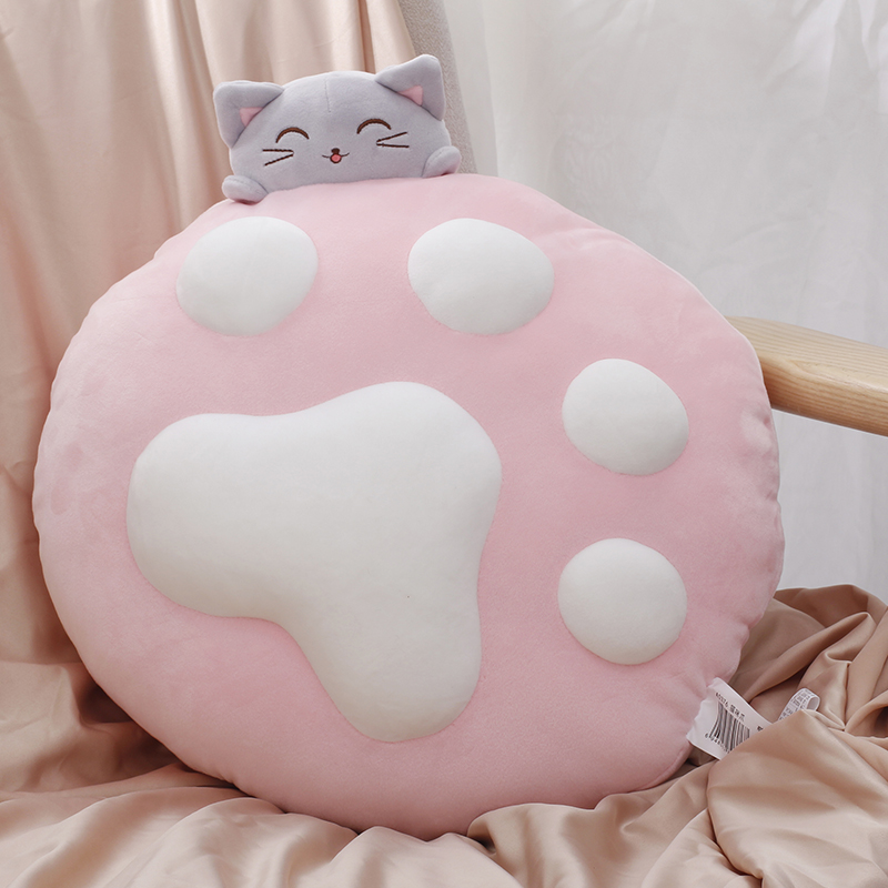 沃尔玛童语猫咪爪抱枕萌毛绒玩具