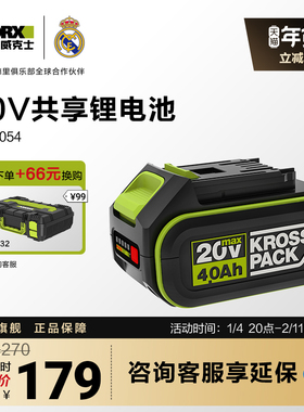 威克士20V锂电电池WA3054原装锂电池充电器通用锂电平台大脚板