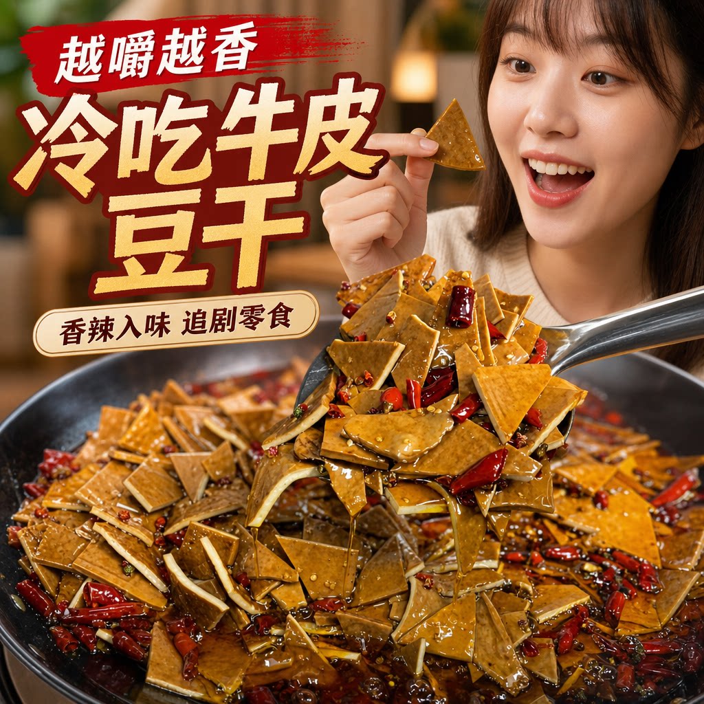 四川冷水麻辣干三角干新化麻辣豆干休闲办公零食特产冷吃麻辣辣条