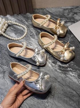 2025夏季新款童鞋正品防滑儿童女橡胶淑女PU魔术贴春秋3-