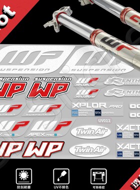 适用KTM Duke390/790/1290 WP减震器UV贴纸改装配件防水贴花版画
