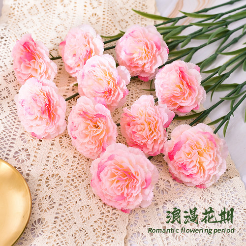 康乃馨仿真花束母亲节干花装饰花