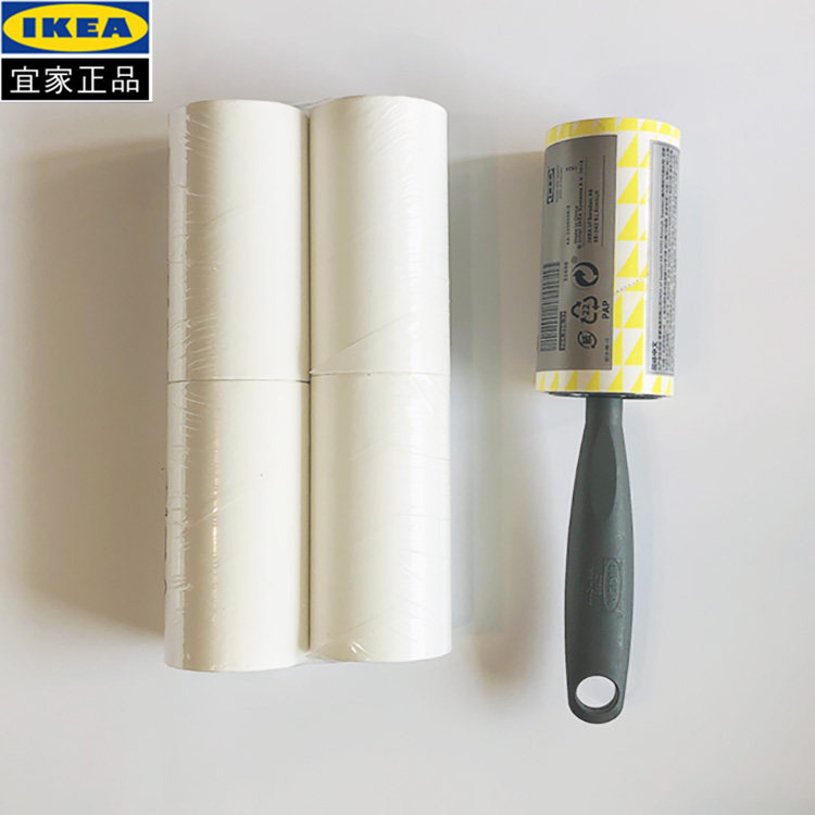 IKEA宜家粘毛器粘尘纸补充替换装可撕式除尘滚筒衣服除毛滚沾毛刷 - 实物图