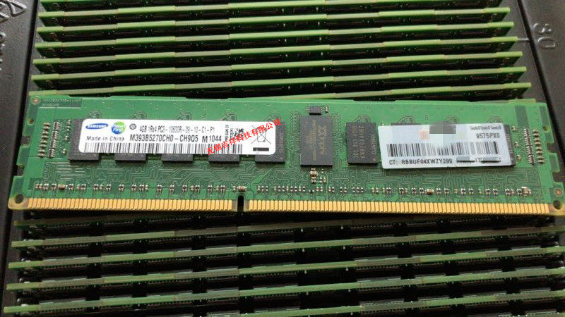 三星4g 1rx4 pc3-10600r-09-10-c1-p1/d2 1333 ecc reg ddr3内存