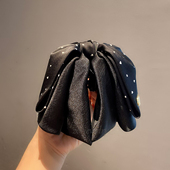 爱心蝴蝶结高马尾夹女时尚 韩版 东大门新款 轻奢后脑勺盘发发卡发饰