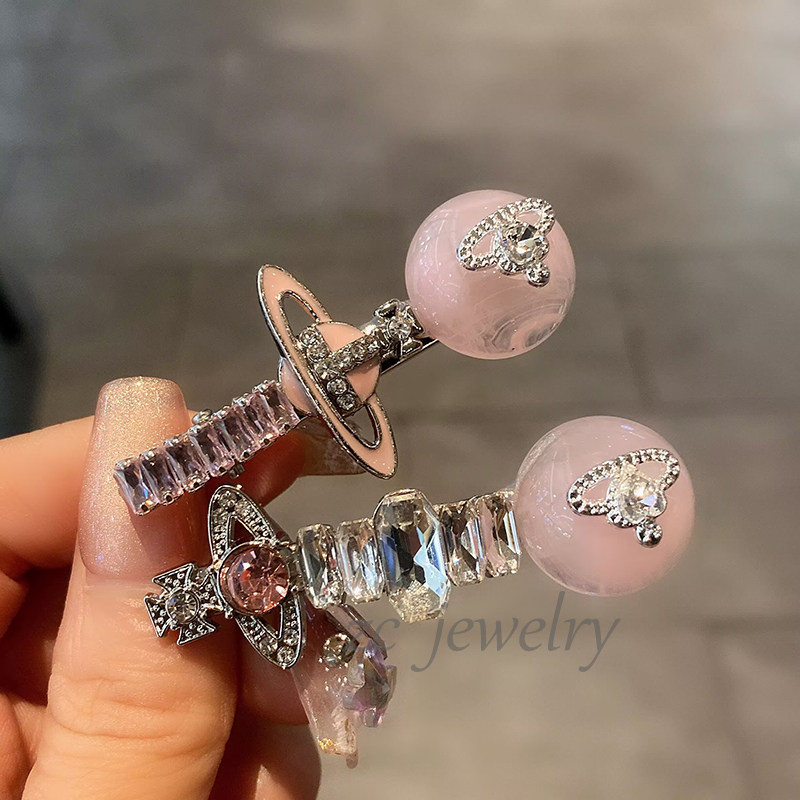 韩版东大门粉色重工闪钻星球发夹女高级感时尚精致少女侧边一字夹,饰品/流行首饰/时尚饰品新,发饰,淘宝优惠券,粉丝福利购,淘宝优惠卷