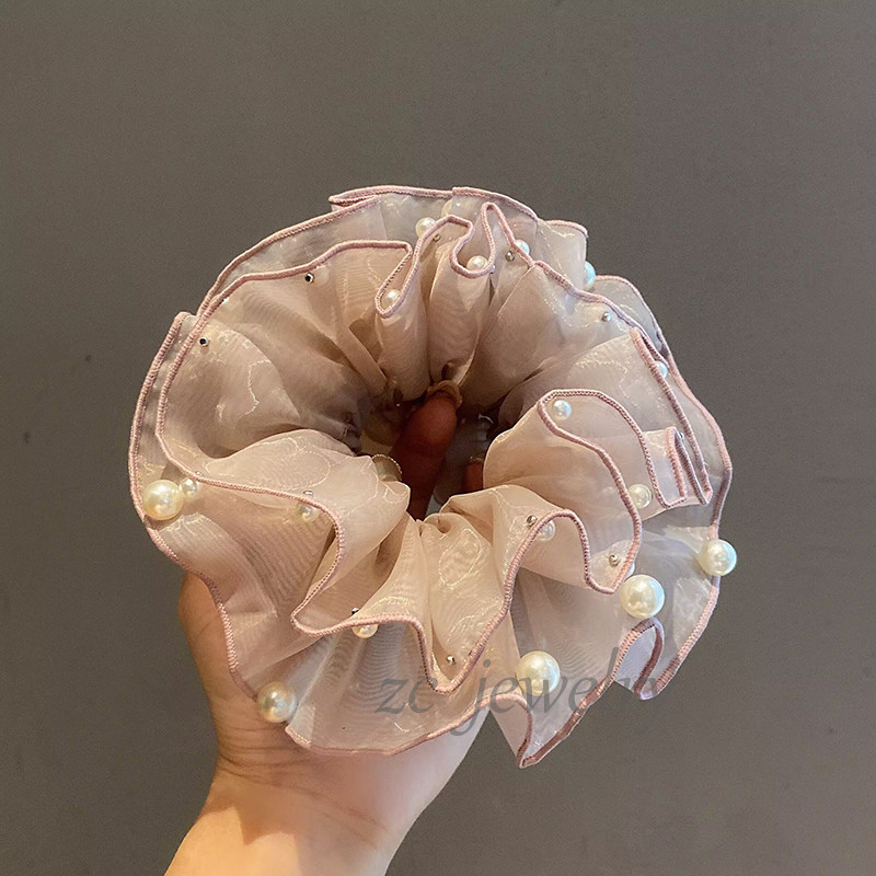 蓬松感欧根纱花苞时尚钉珠气质大肠圈女高级感3层后脑勺扎头绳,饰品/流行首饰/时尚饰品新,发饰,淘宝优惠券,粉丝福利购,淘宝优惠卷