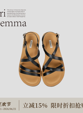 Ari Gemma｜橄榄树·不对称设计感平底度假夏季新款凉鞋外穿