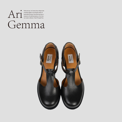 Ari Gemma｜Sardin·复古真皮T字带外穿包头平底罗马鞋凉鞋