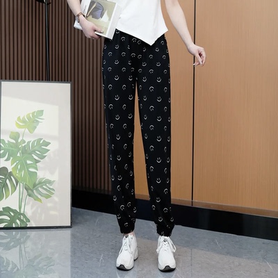 冰丝凉凉裤子女防蚊裤哈伦裤