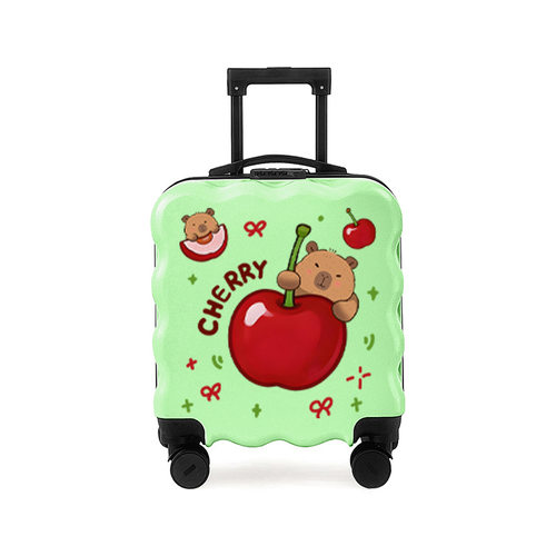 卡皮巴拉行李箱代发新款可爱水豚儿童拉杆箱18寸登机箱万向轮旅行