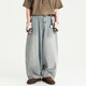 怕生 男复古做旧垂感拖地长裤 鹿美式 高街oversize宽松阔腿牛仔裤