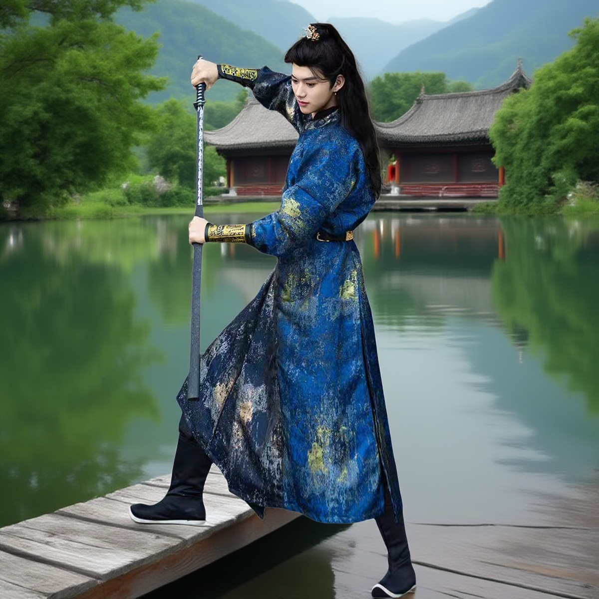 唐制圆领袍复原款汉服