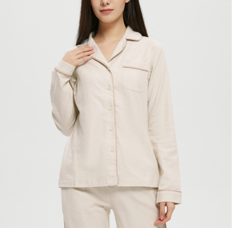 CK 여성 순면 홈웨어 잠옷 및 잠옷 국내 카운터 QS5801AD QS5802AD 커플 가을 겨울
