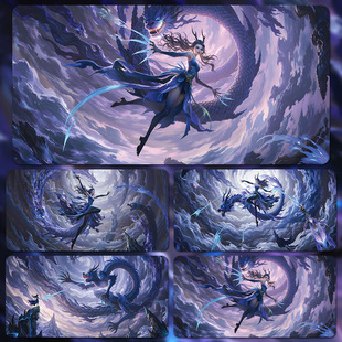 敖闰鼠标垫超大哪吒2魔童闹海办公桌垫工位垫键盘垫游戏桌垫定制
